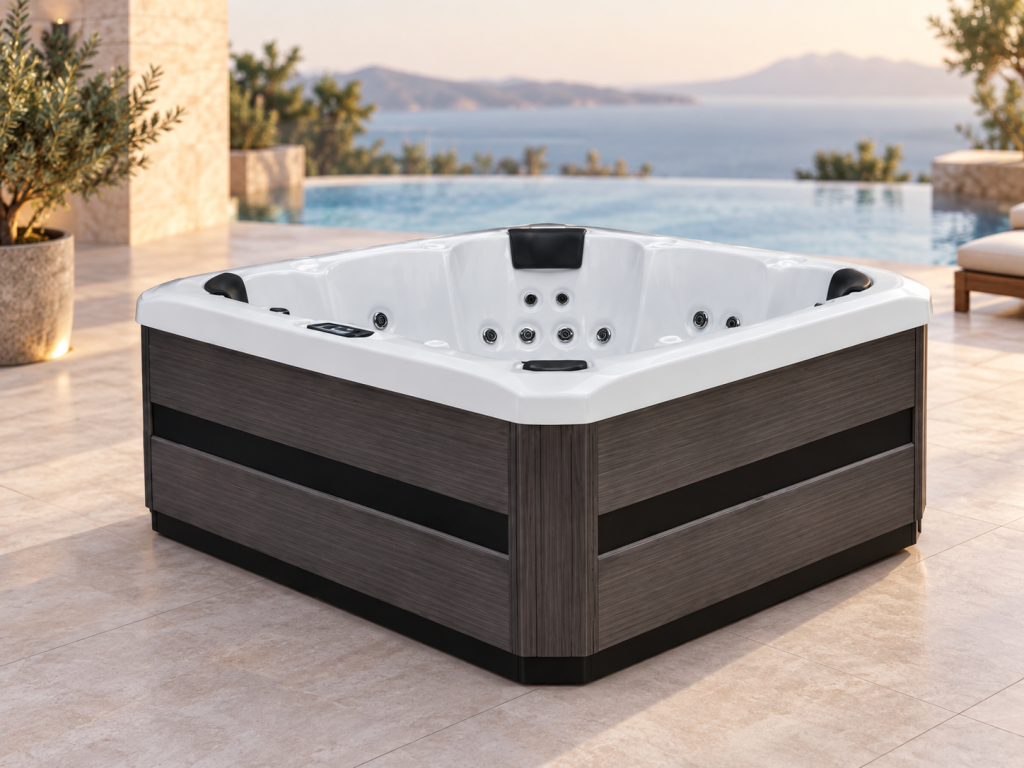 Jacuzzi AZU 220 x 220 x 90 cm, 37 jets, capacidad para 7 personas